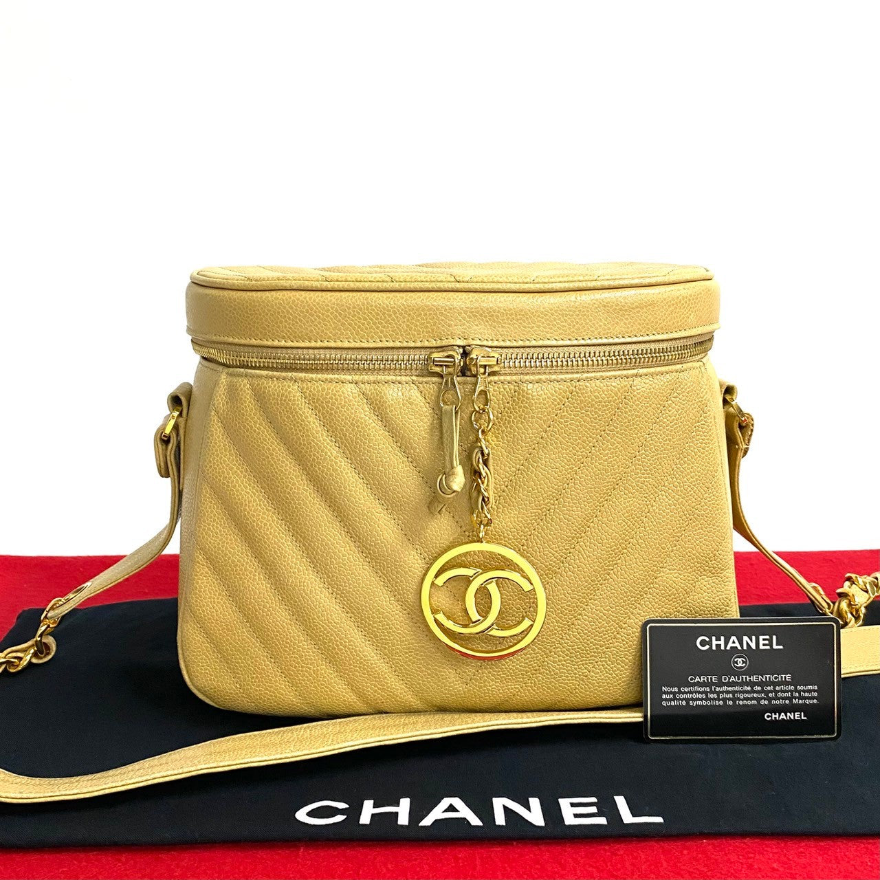 Chanel V Stitch Caviar Shoulder Bag