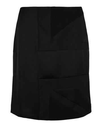 Burberry Womens Intarsia Draped Skirt
