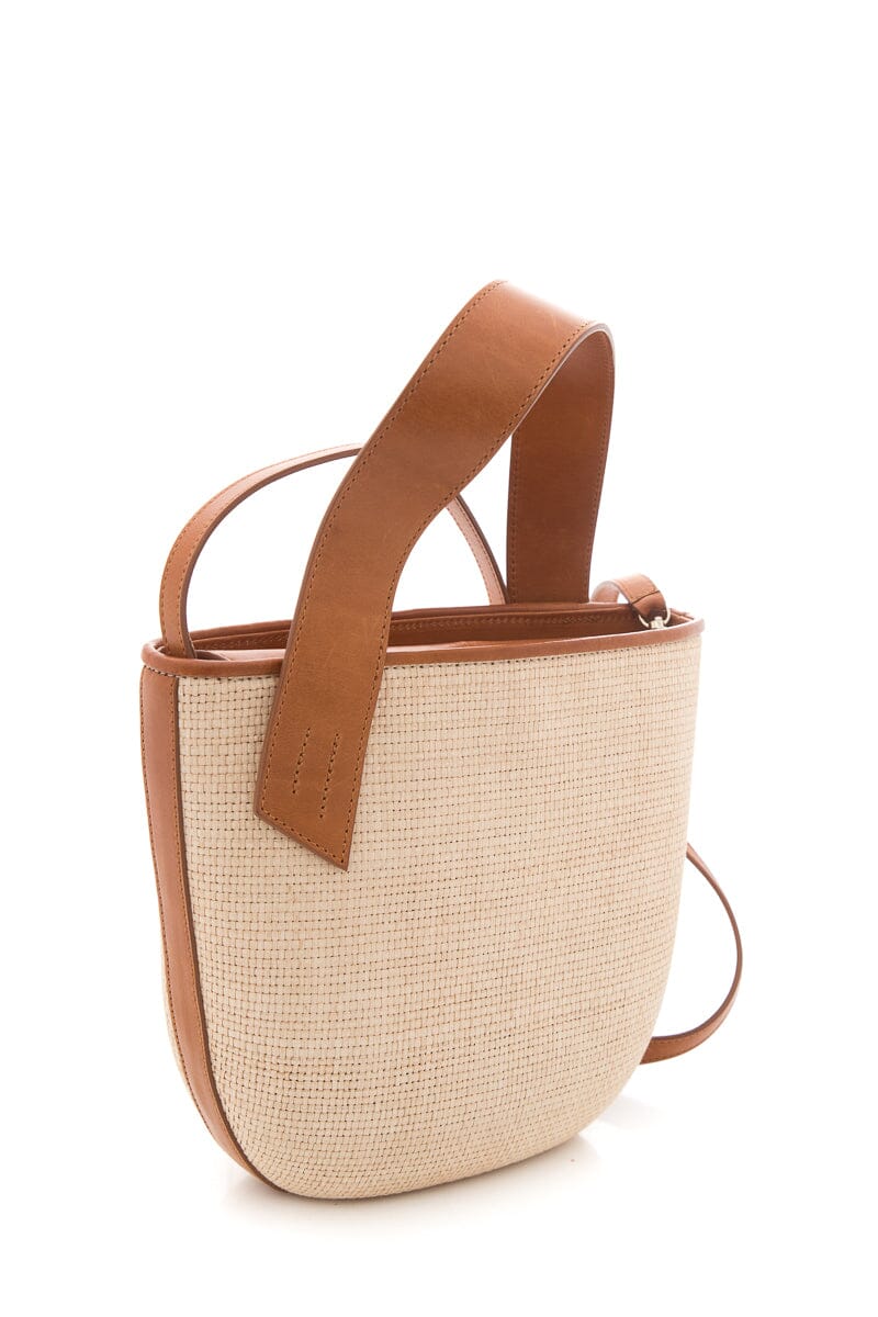 TL-180 Brown & Beige Woven Handbag