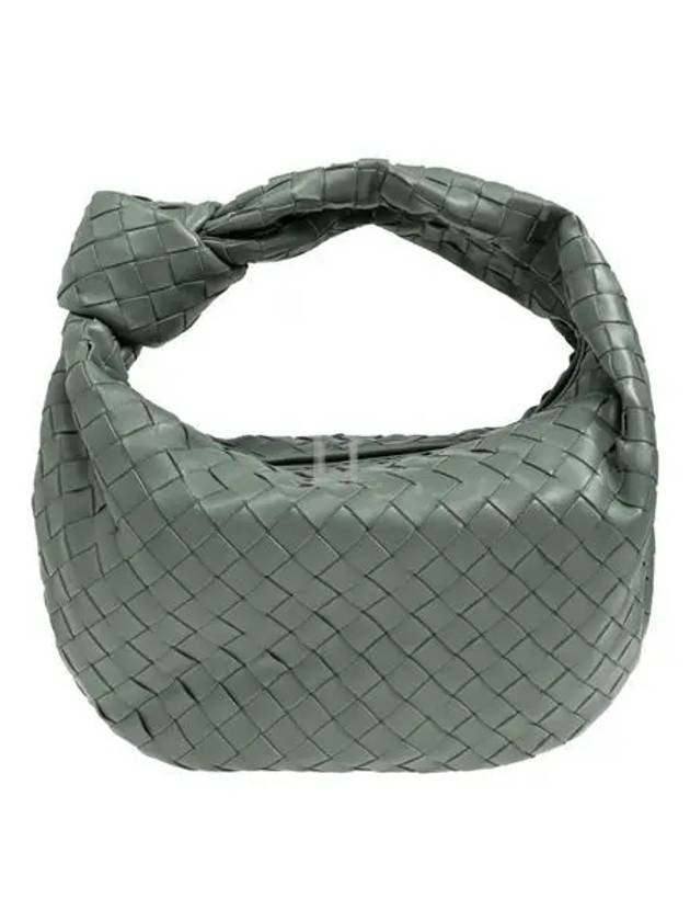 Bottega Veneta Teen Jodie Intrecciato Leather Tote Bag Green