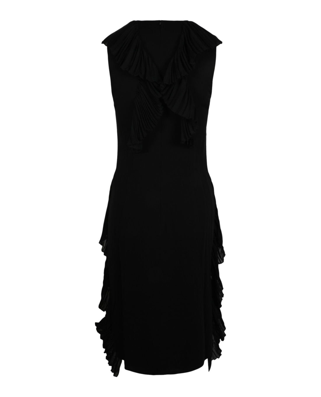 Burberry Womens Sleeveless Pleated Silk Dress