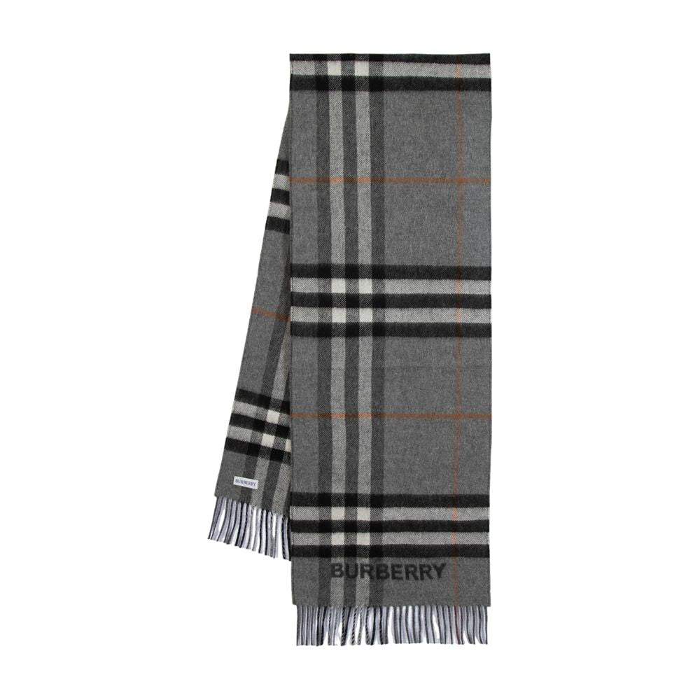 BURBERRY Giant Check Pattern Cashmere Scarf