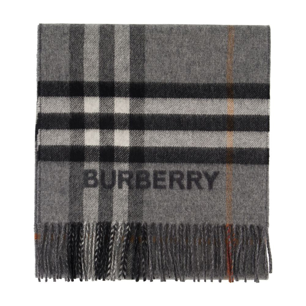 BURBERRY Giant Check Pattern Cashmere Scarf