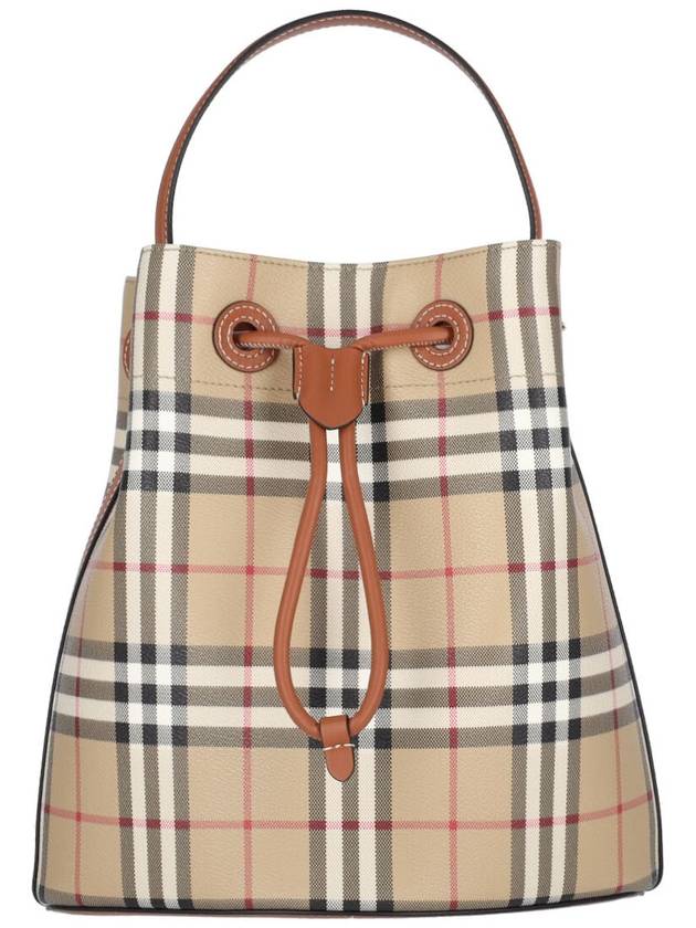 Burberry Vintage Check Bucket Bag Beige
