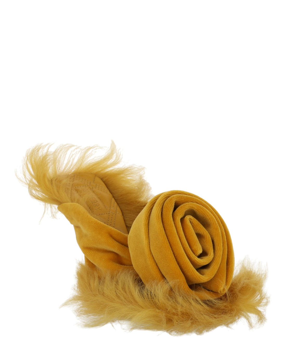 Burberry Womens Step Rose Velvet Heeled Sandals