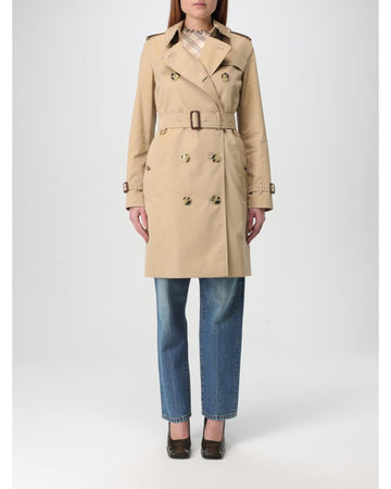 Burberry Classic Trench Coat Belted Women Honey Jackets