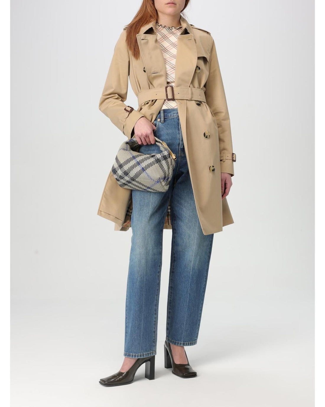Burberry Classic Trench Coat Belted Women Honey Jackets