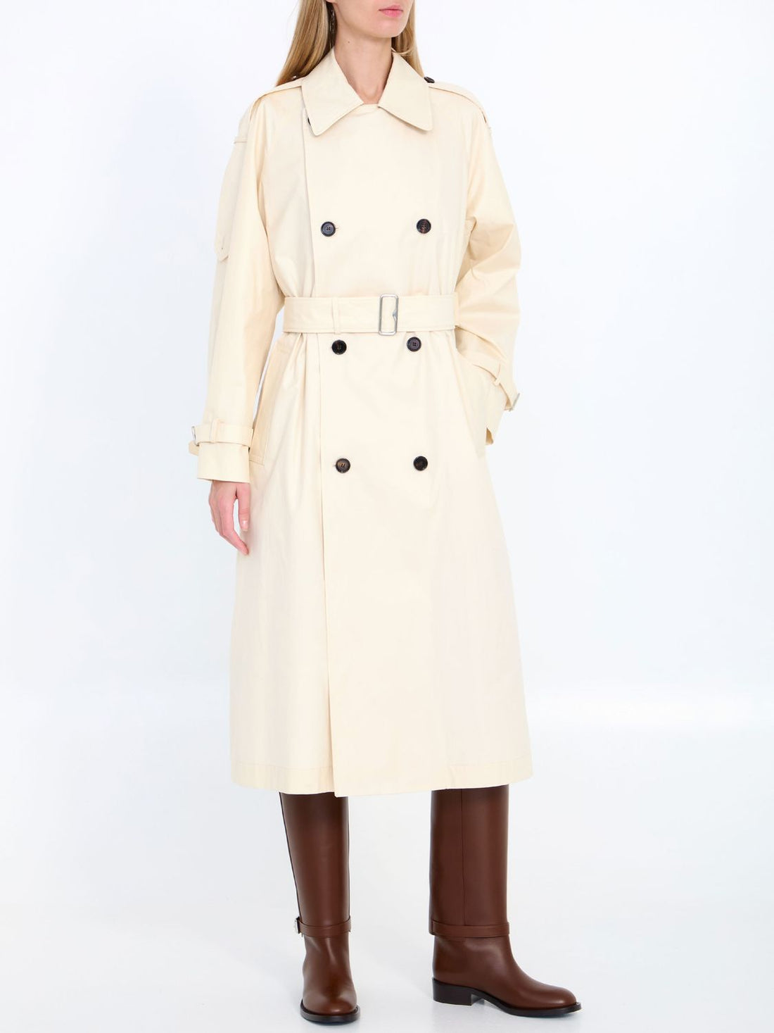 BURBERRY Cotton Double-Breasted Trenchcoat for Women - Mini Length