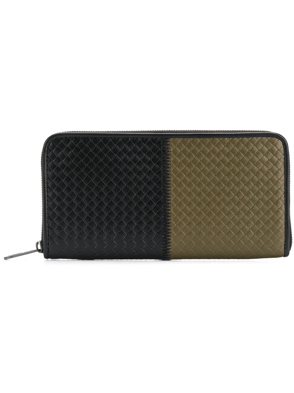 Bottega Veneta Two Tone Leather Continental Zip Around Wallet