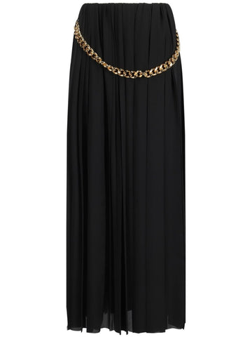 BALENCIAGA Chain Embellished Pleated Mini Skirt for Women
