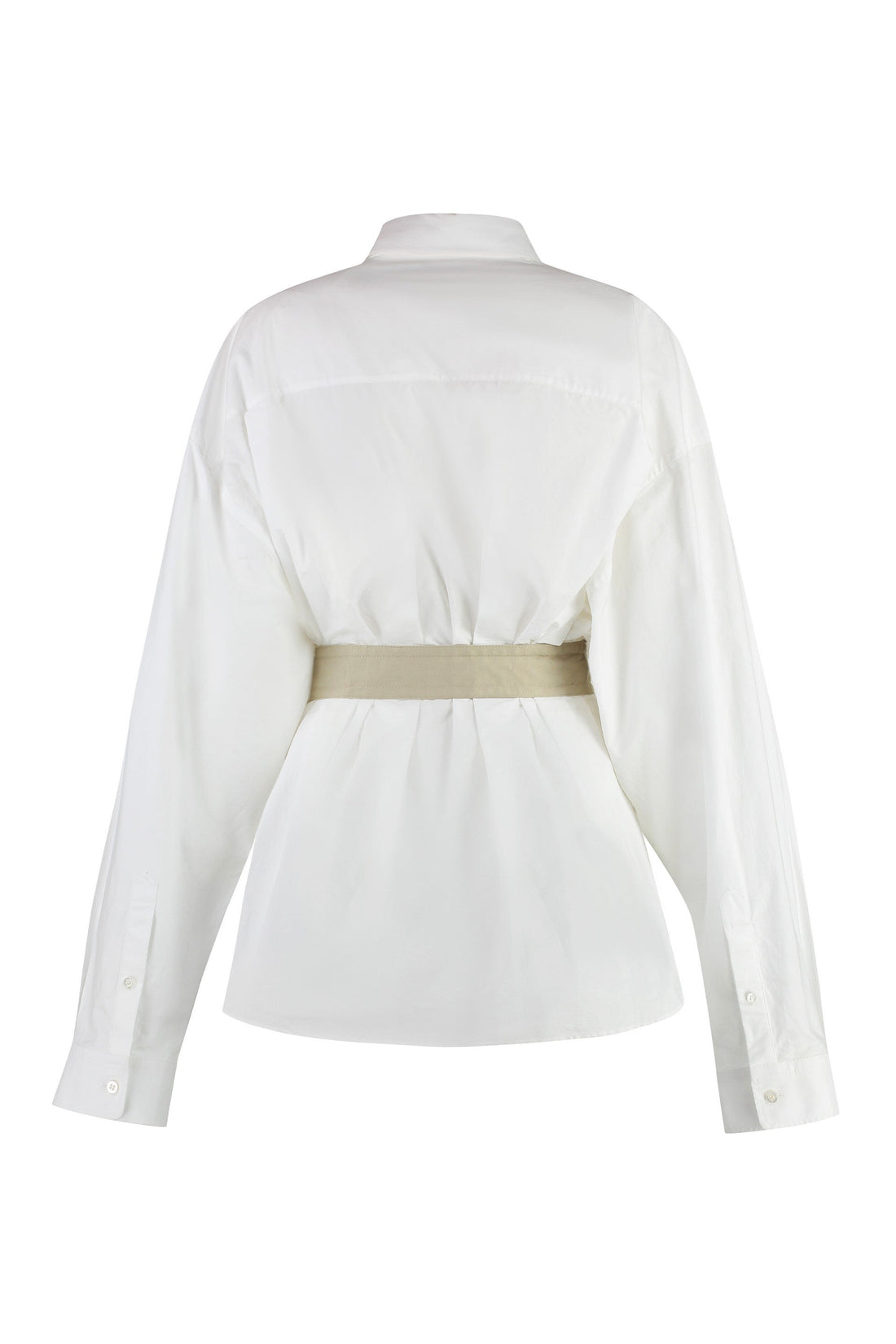 BALENCIAGA Cotton Shirt with Coordinated Waist Belt - Sizes up to 190 cm