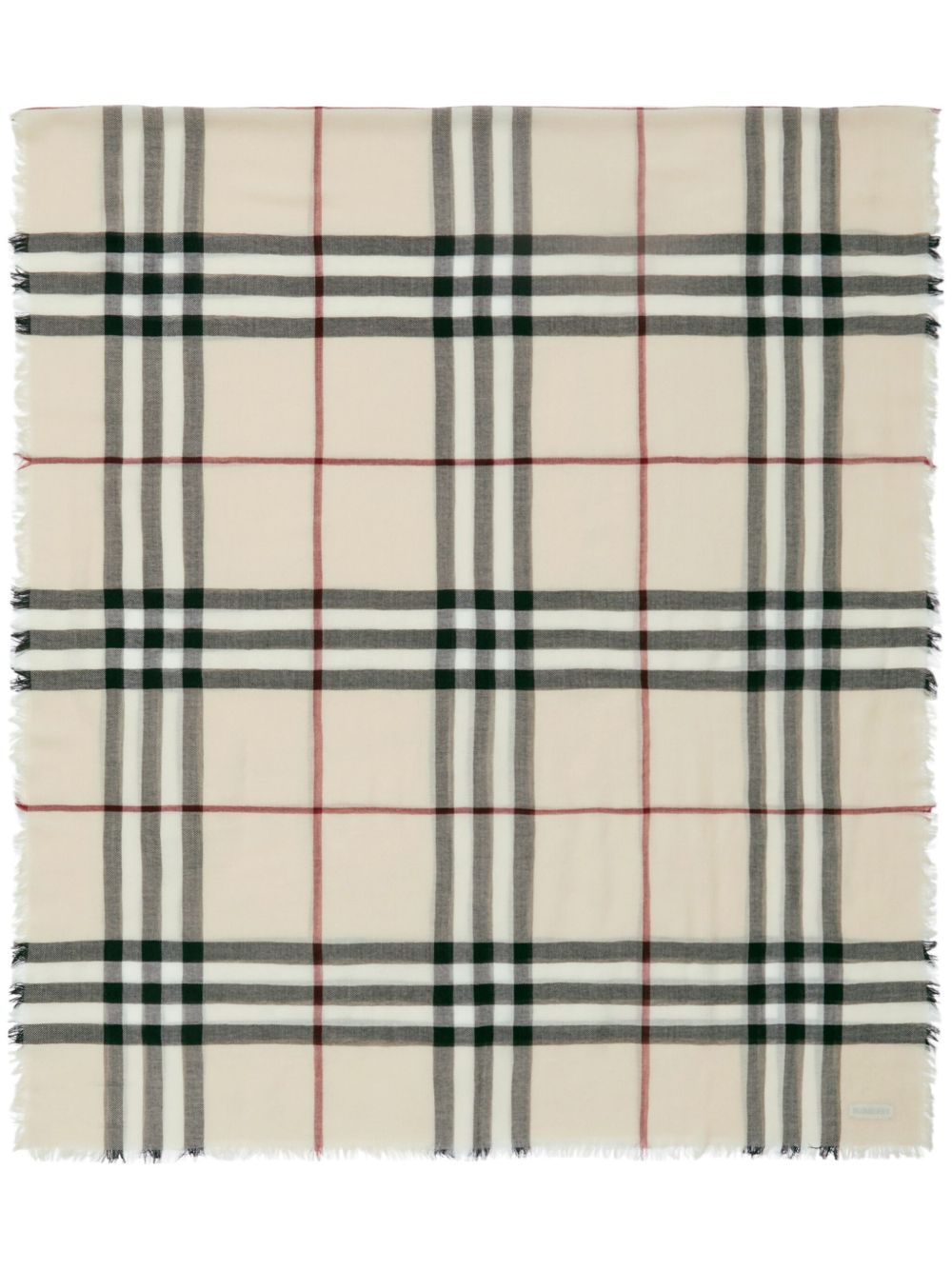 BURBERRY Giant Check Wool Scarf - Long Length