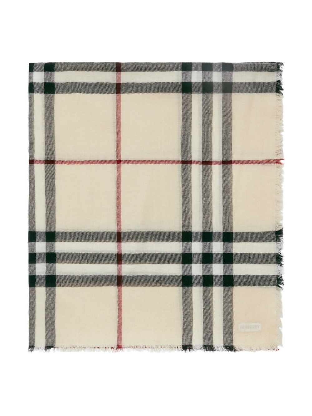 BURBERRY Giant Check Wool Scarf - Long Length