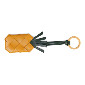 Bottega Veneta Intrecciato Pineapple Leather Key Chain