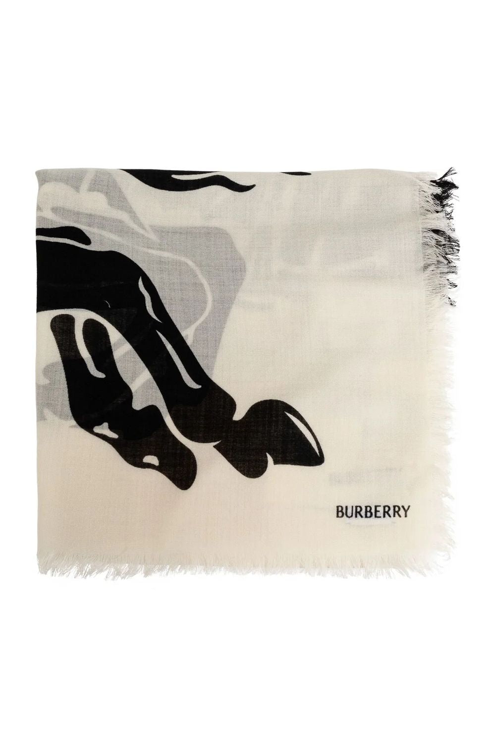 BURBERRY Oversized Wool Scarf for Unisex - Fall/Winter 24 Collection