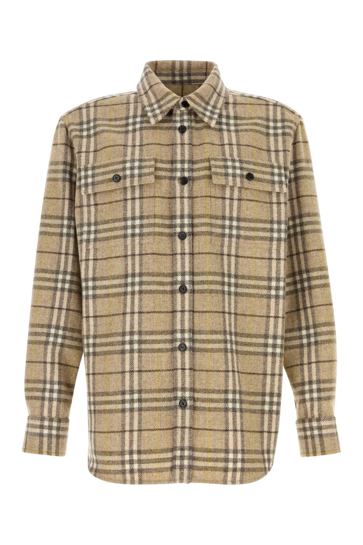 BURBERRY Mini Embroidered Flannel Shirt for Men