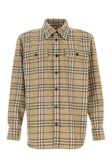 BURBERRY Mini Embroidered Flannel Shirt for Men