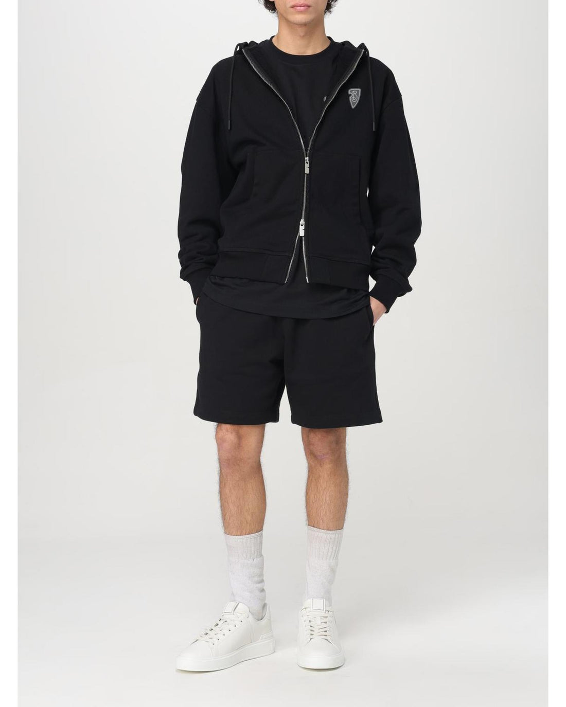 Burberry Cotton Shorts Relaxed Fit Men Black