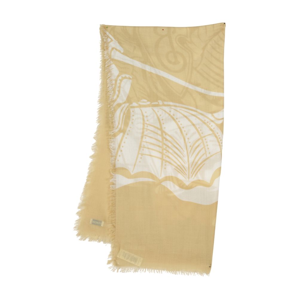 BURBERRY Large Unisex Wool Scarf