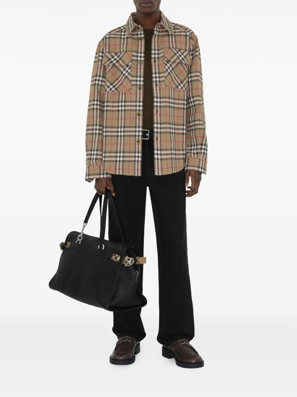 BURBERRY Checkered Design Cotton Shirt