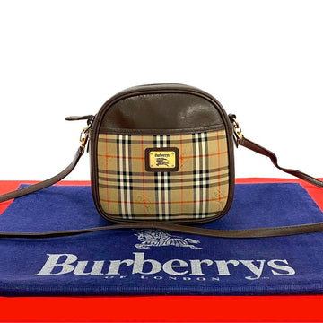 Burberrys Vintage Check Leather Shoulder Bag