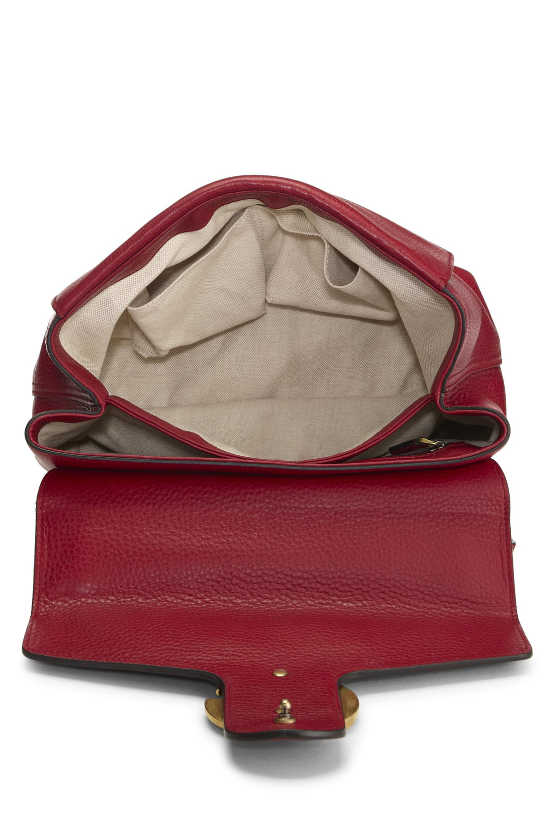 Gucci, Red Leather GG Marmont Shoulder Bag, Red
