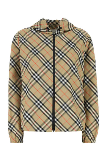 BURBERRY Checked Windbreaker Jacket for Women - FW25 Style