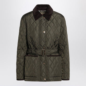 BURBERRY Quilted Nylon Jacket with Velvet Collar for Women