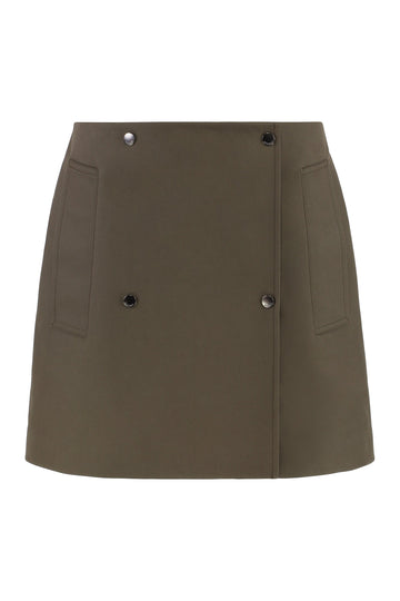 BURBERRY Cotton Mini Skirt with Side Pockets