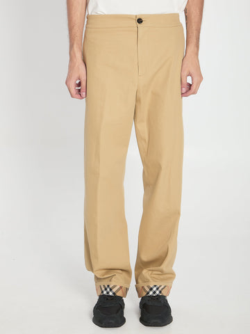 BURBERRY Men's Trousers with Elastic Band - Regular Fit