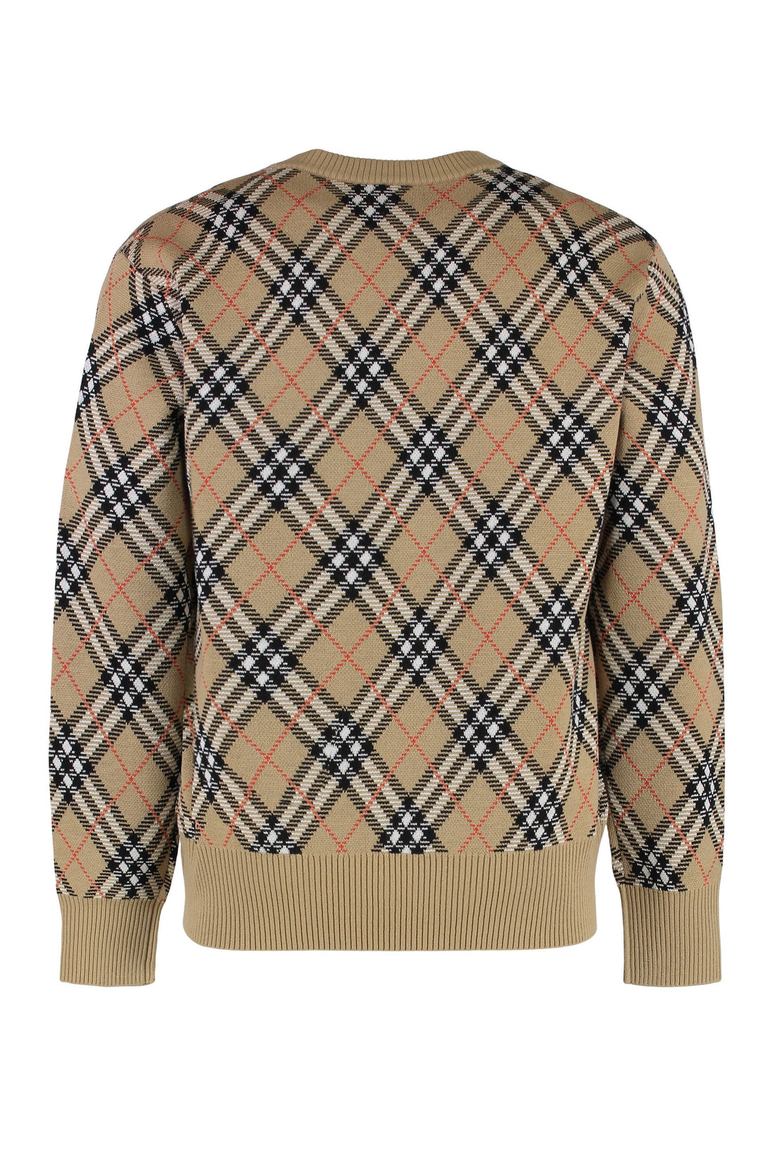 BURBERRY Vintage Check Knit Wool Pullover for Men - Size Available