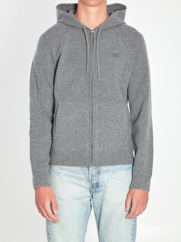 BURBERRY Cashmere-Blend Hoodie Sweatshirt - Slim Fit, Size L