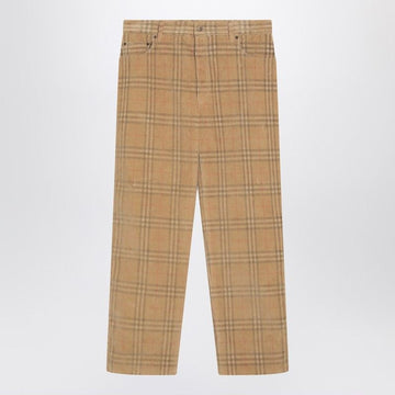 BURBERRY Check Corduroy Trousers for Men