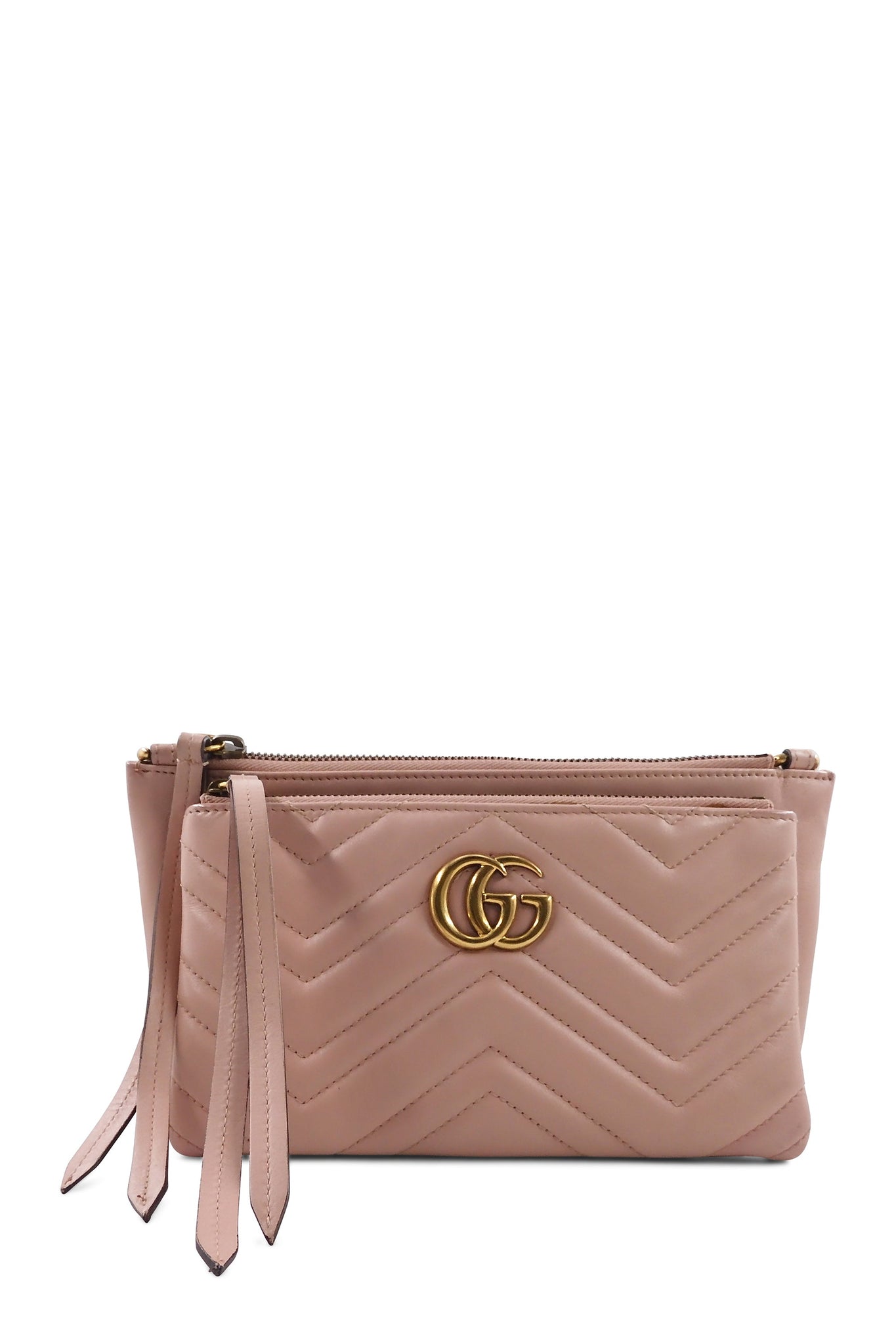 GG Marmont Matelasse Pouch with Strap Pink