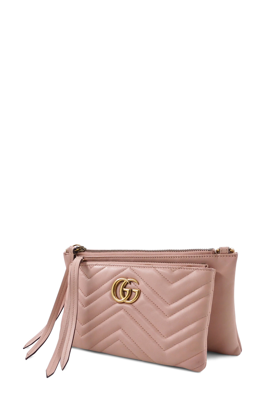 GG Marmont Matelasse Pouch with Strap Pink