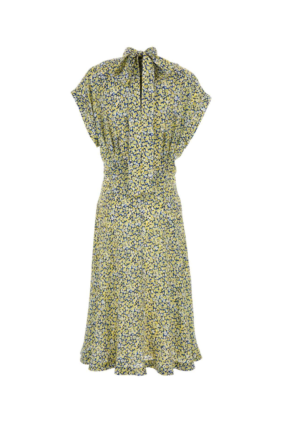 BOTTEGA VENETA Floral Printed Mini Silk Dress
