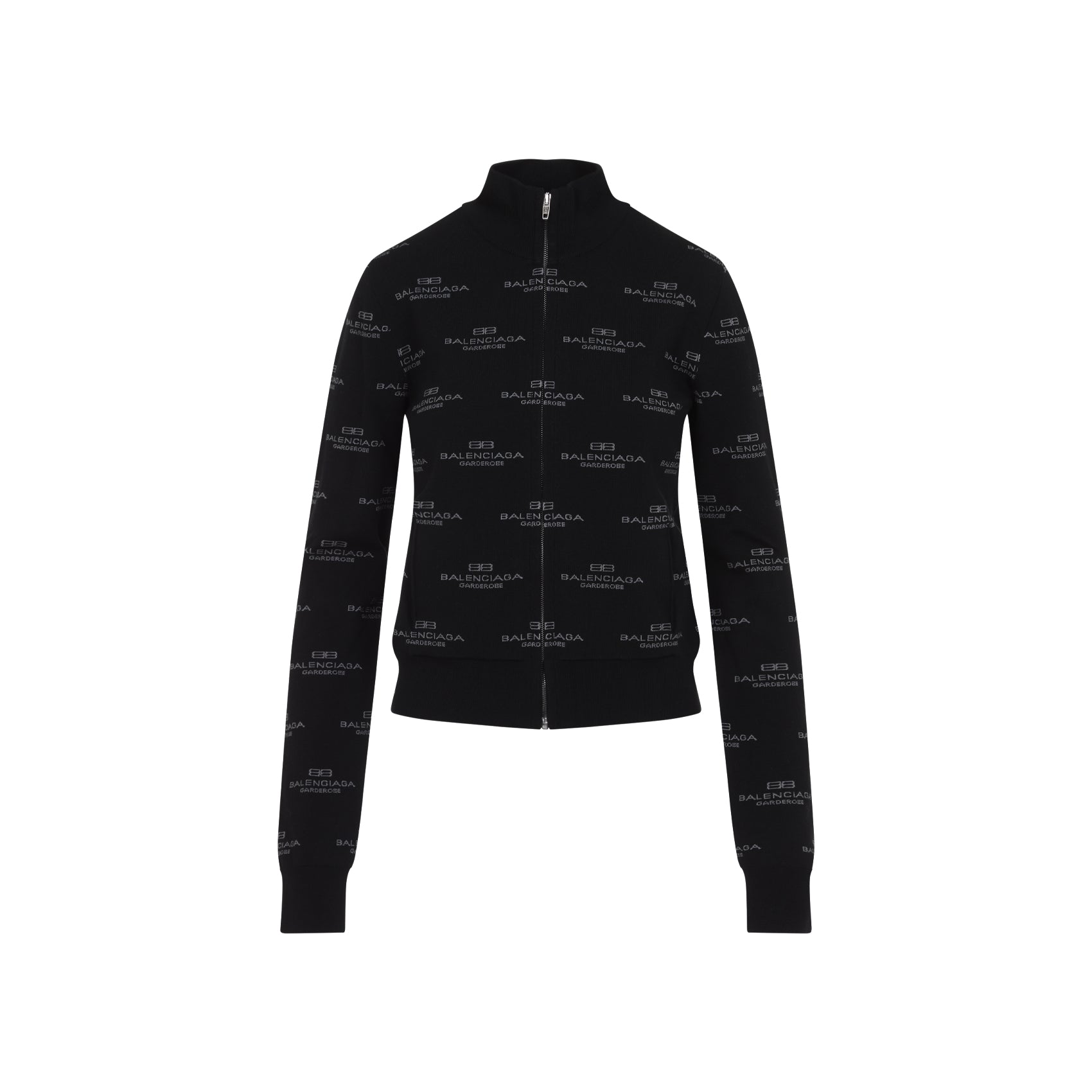 BALENCIAGA All-Over Zip-Up Cardigan