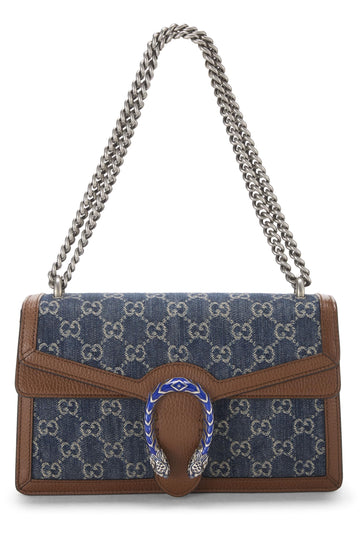 Gucci, Blue GG Denim Dionysus Shoulder Bag Medium, Blue