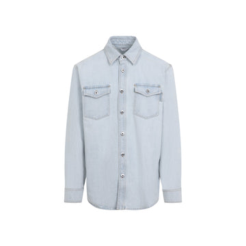 BOTTEGA VENETA Classic Denim Shirt for Men - Spring/Summer 2025