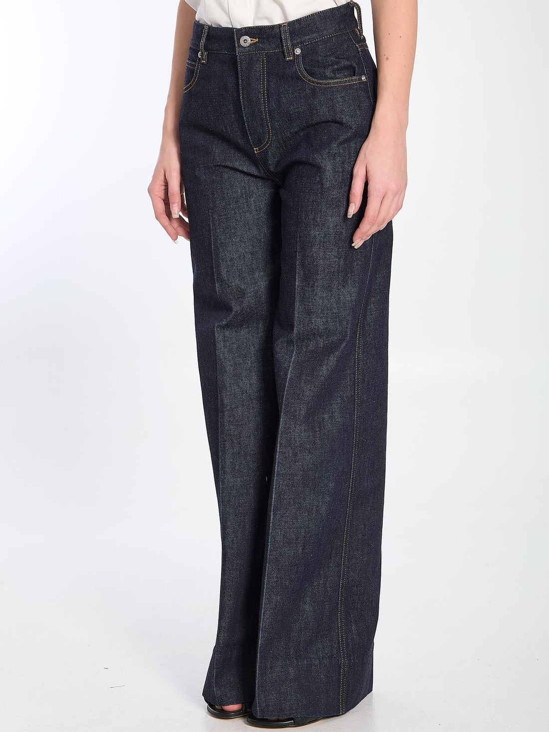 BOTTEGA VENETA Mid-Rise Wide Leg Jeans - Size 38