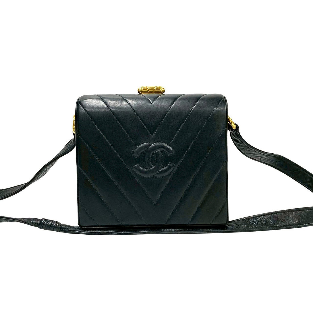 Chanel V Stitch Lambskin Shoulder Bag