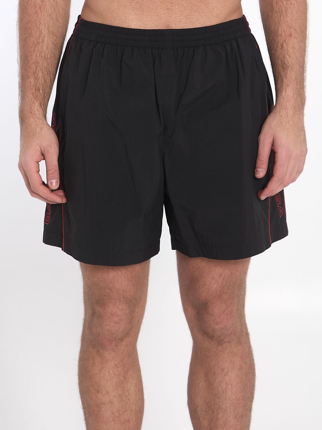 BALENCIAGA Mini Bermuda Shorts with Bold Logo - Men's Regular Fit