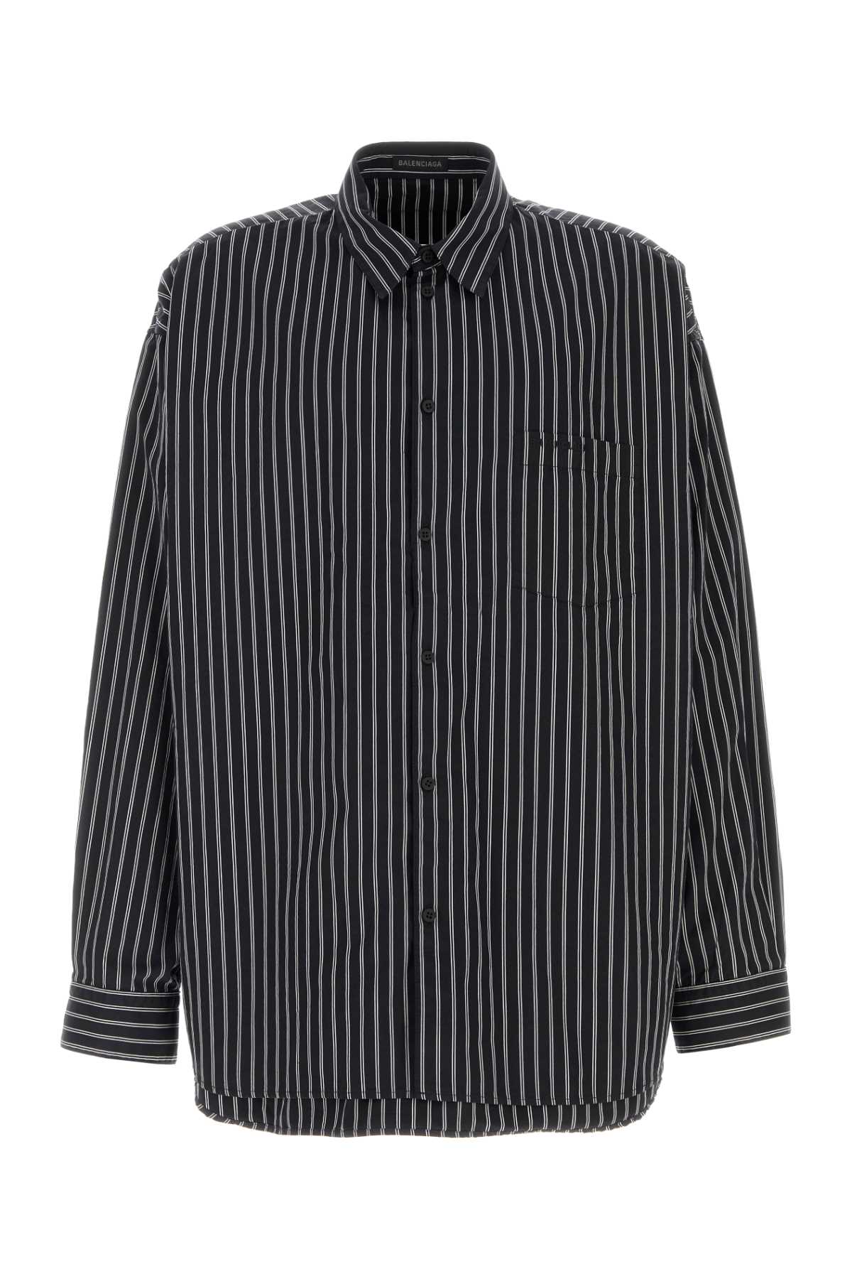 BALENCIAGA Embroidered Poplin Oversize Shirt