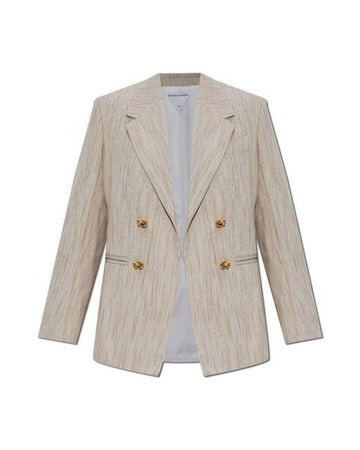 BOTTEGA VENETA Double-Breasted Viscose and Silk Jacket