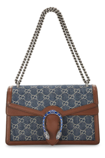 Gucci, Blue Denim Dionysus Shoulder Bag Small, Blue