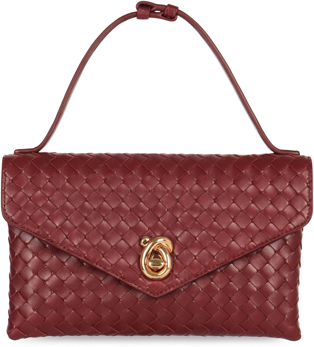 BOTTEGA VENETA Knot Lock Leather Crossbody Handbag - 25 cm