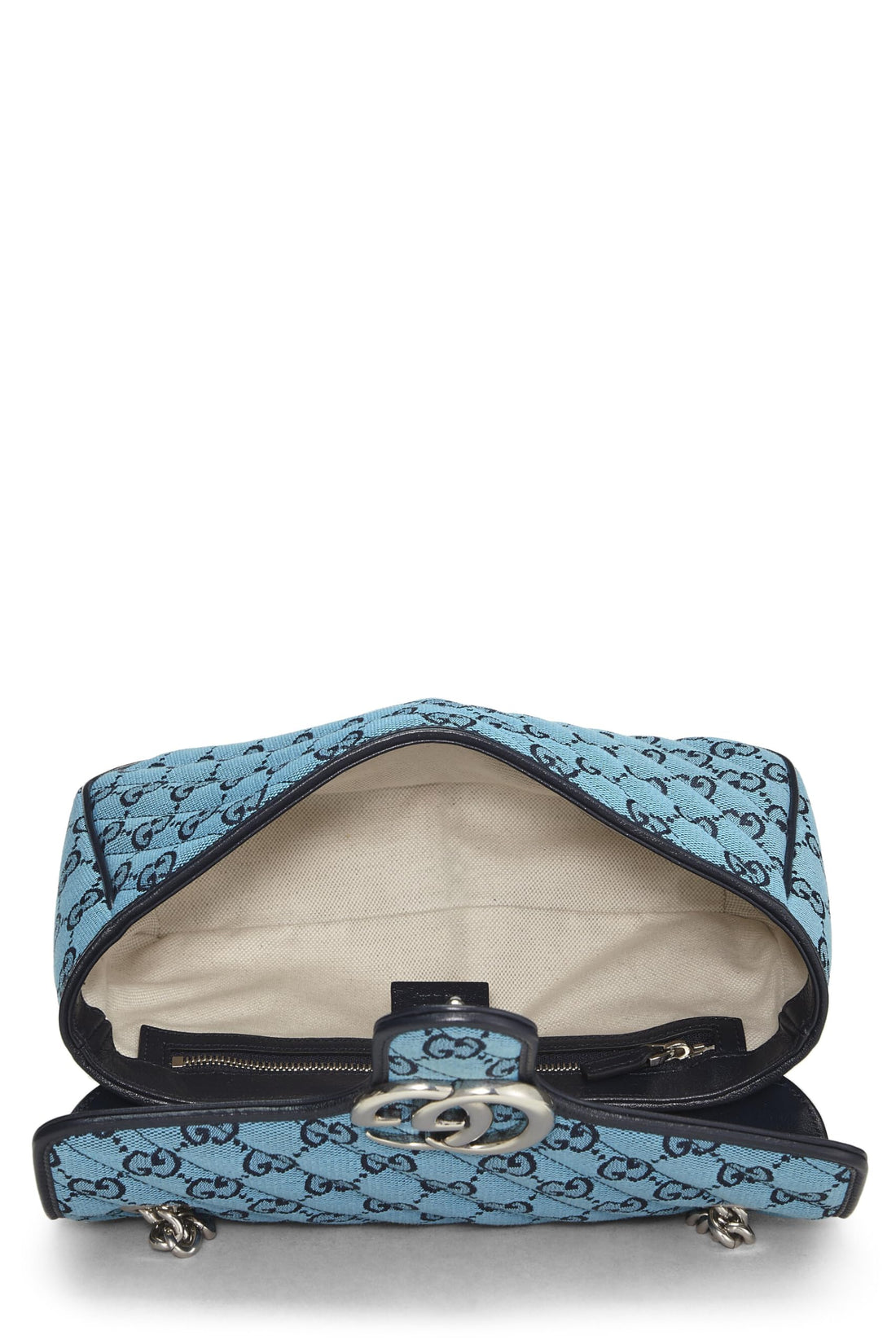 Gucci, Blue GG Canvas Marmont Shoulder Bag Small, Blue