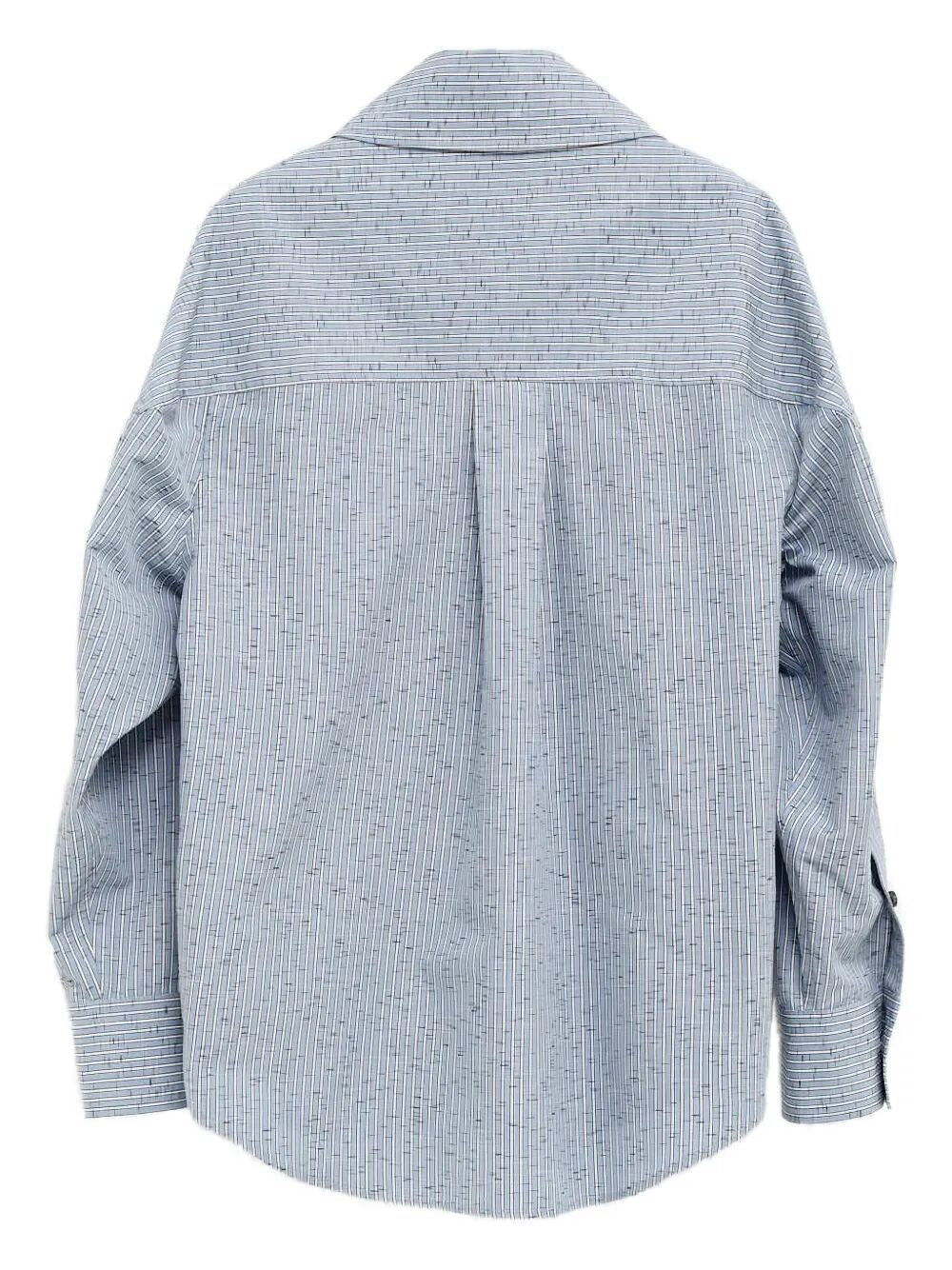 BOTTEGA VENETA Cotton and Linen Blouse with Rounded Hem for Women