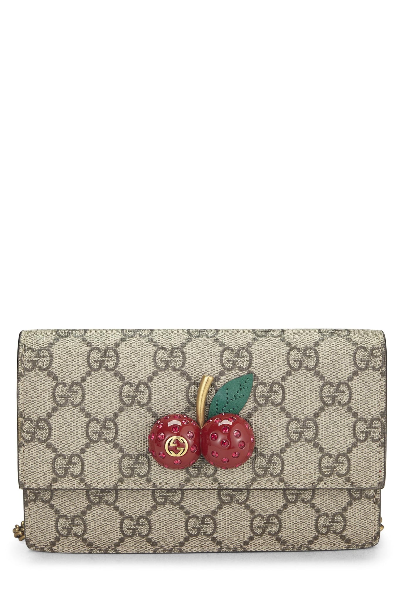 Gucci, Original GG Supreme Canvas Cherry Convertible Clutch Mini, Red