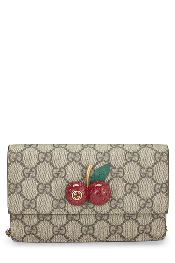 Gucci, Original GG Supreme Canvas Cherry Convertible Clutch Mini, Red